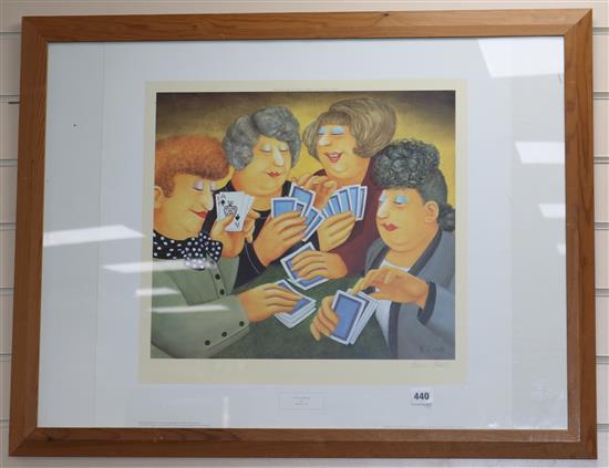 Beryl Cook, limited edition print, A Full House, signed in pencil, 59 x 62cm